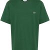 Lacoste logo-patch Cotton T-shirt Green Men T-Shirts Maison-Kitsune