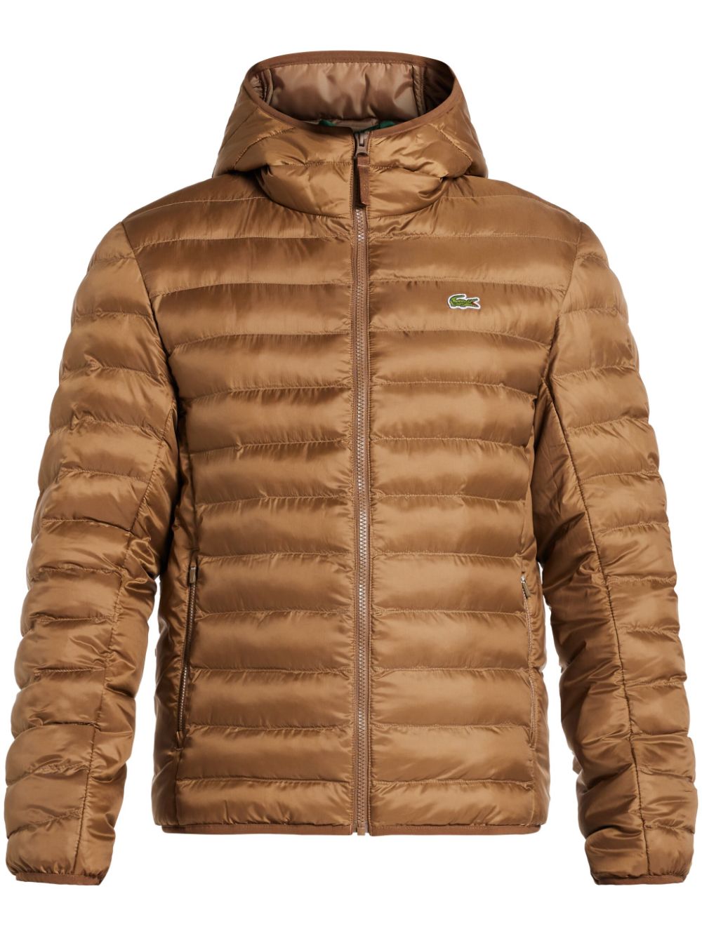 Maison-Kitsune Down Jackets Men Lacoste Padded Jacket Brown