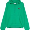 Maison-Kitsune Lacoste crocodile-patch Hoodie Green Men Hoodies