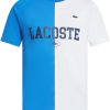 Lacoste two-tone logo-print T-shirt White Men T-Shirts Maison-Kitsune