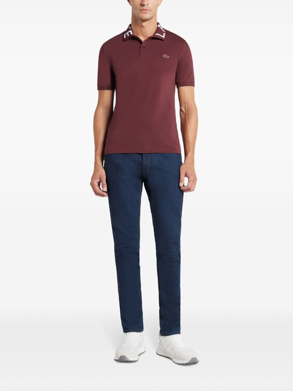 Lacoste Movement Polo Shirt Red Maison-Kitsune Men Polo Shirts