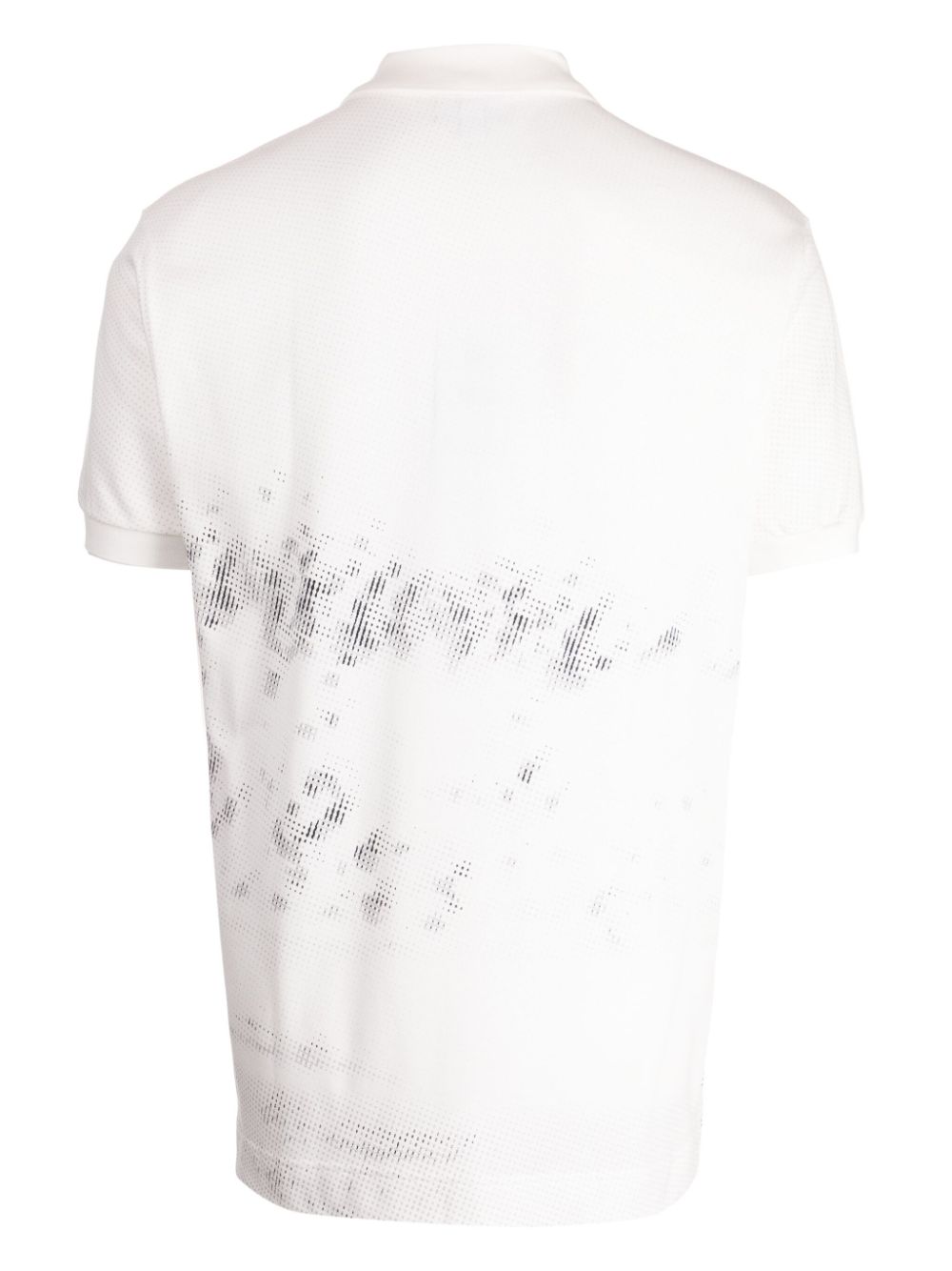 Lacoste abstract-pattern Print Cotton Polo Shirt White Maison-Kitsune Men Polo Shirts