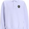 Maison-Kitsune Lacoste logo-appliqué polo-collar Sweatshirt Blue Men Sweatshirts