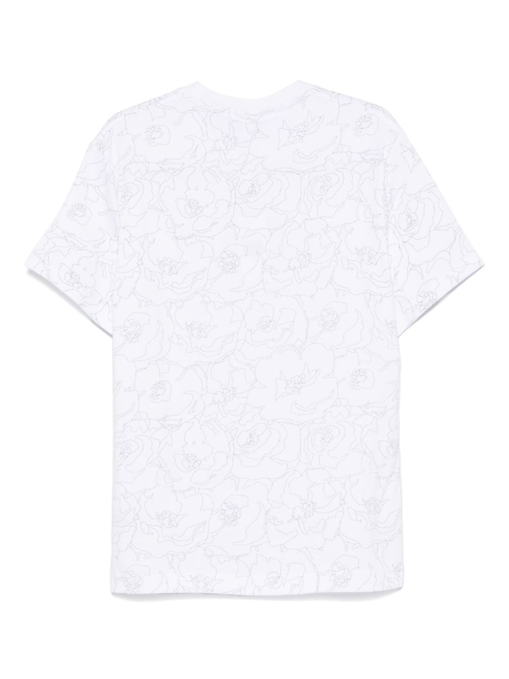Men T-Shirts Maison-Kitsune Lacoste floral-print Cotton T-shirt White