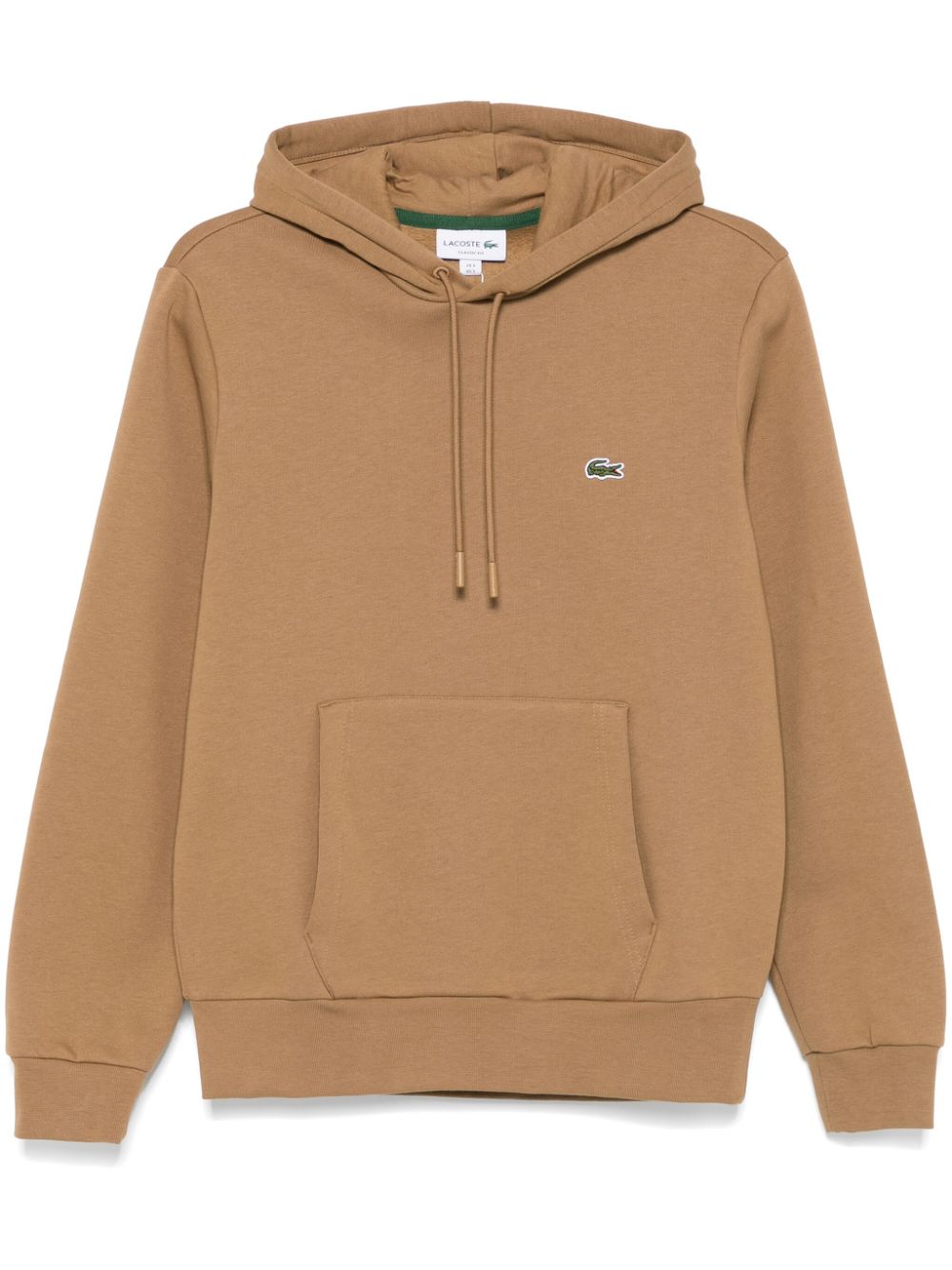 Maison-Kitsune Hoodies Men Lacoste logo-patch Hoodie Brown