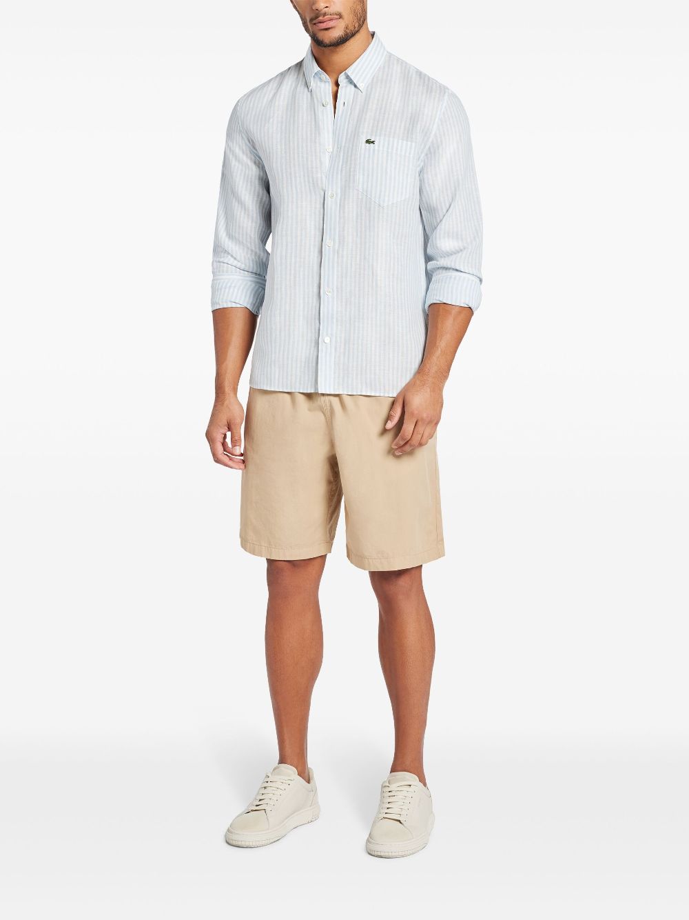 Lacoste elasticated-waist straight-leg Shorts Neutrals Maison-Kitsune Men Bermuda Shorts