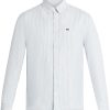 Lacoste logo-appliqué Striped Shirt Blue Men Shirts Maison-Kitsune