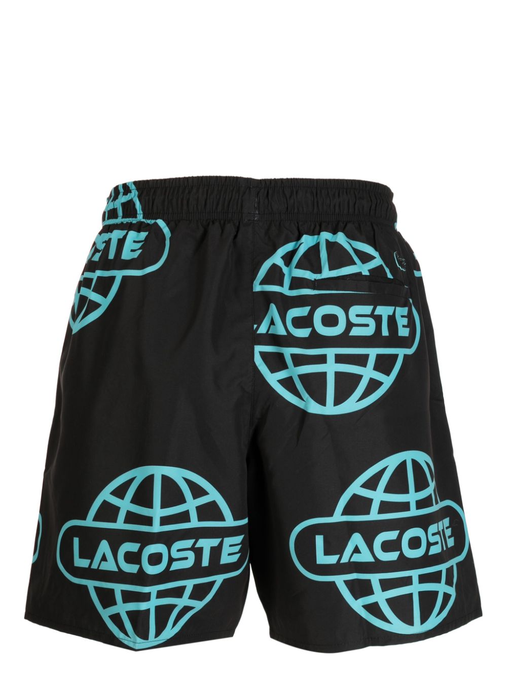 Maison-Kitsune Swim & Board Shorts Men Lacoste Globe-print Swim Shorts Black