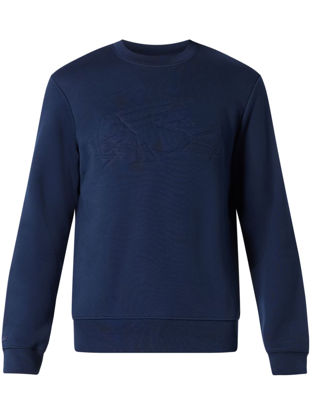 Maison-Kitsune Sweatshirts Men Lacoste crocodile-embroidered Sweatshirt Blue