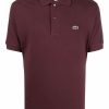 Maison-Kitsune Polo Shirts Men Lacoste logo-patch Polo Shirt Red