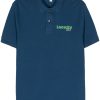 Men Polo Shirts Maison-Kitsune Lacoste logo-print Piqué Polo Shirt Blue