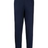 Maison-Kitsune Lacoste logo-stripes cotton-blend Track Pants Blue Men Sweatpants