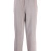 Lacoste Tapered Cotton Track Pants Purple Maison-Kitsune Men Sweatpants