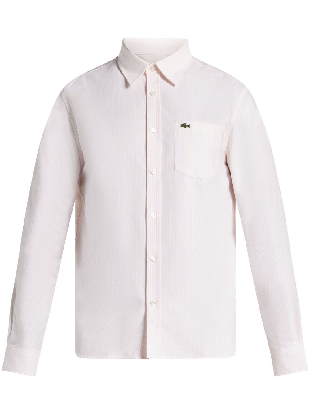 Maison-Kitsune Lacoste Organic Cotton Shirt Pink Men Shirts