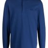 Maison-Kitsune Polo Shirts Men Lacoste Smart Paris Cotton Polo Shirt Blue
