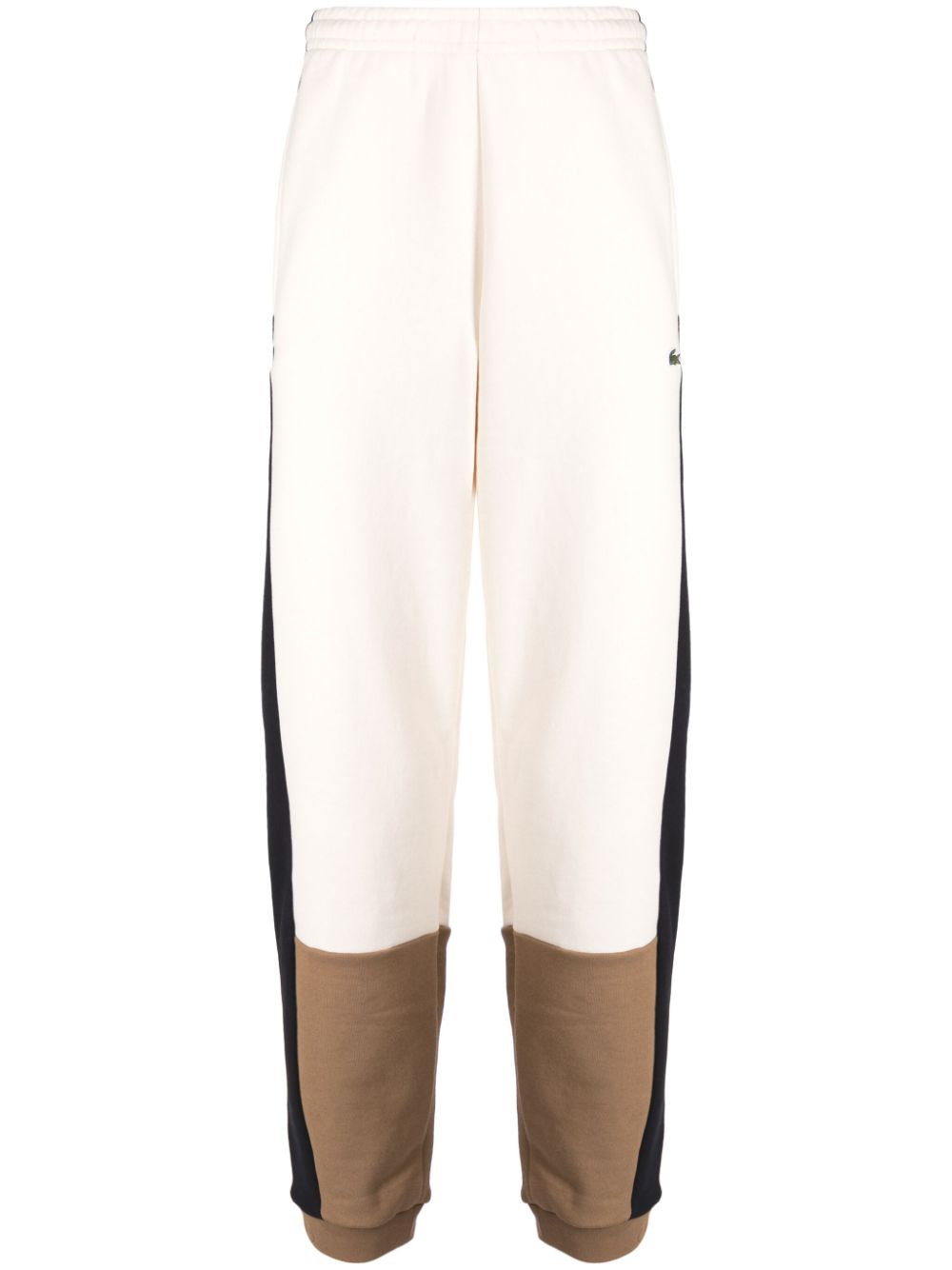 Men Sweatpants Maison-Kitsune Lacoste logo-embroidered colour-block Track Pants White
