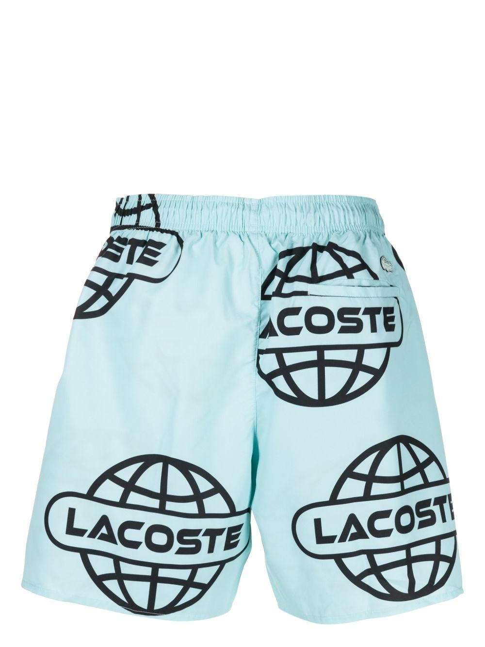 Men Swim & Board Shorts Maison-Kitsune Lacoste Globe-print Swim Shorts Green