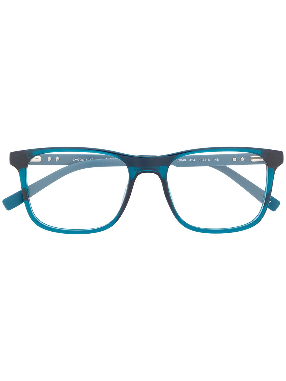 Men Glasses & Frames Maison-Kitsune Lacoste square-frame Glasses Blue