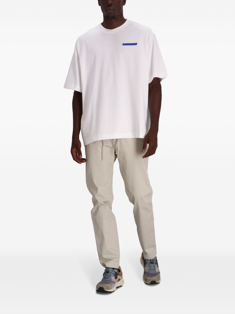 Maison-Kitsune T-Shirts Men Lacoste graphic-stamp T-shirt White
