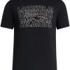 Lacoste logo-print Cotton T-shirt Black Maison-Kitsune Men T-Shirts