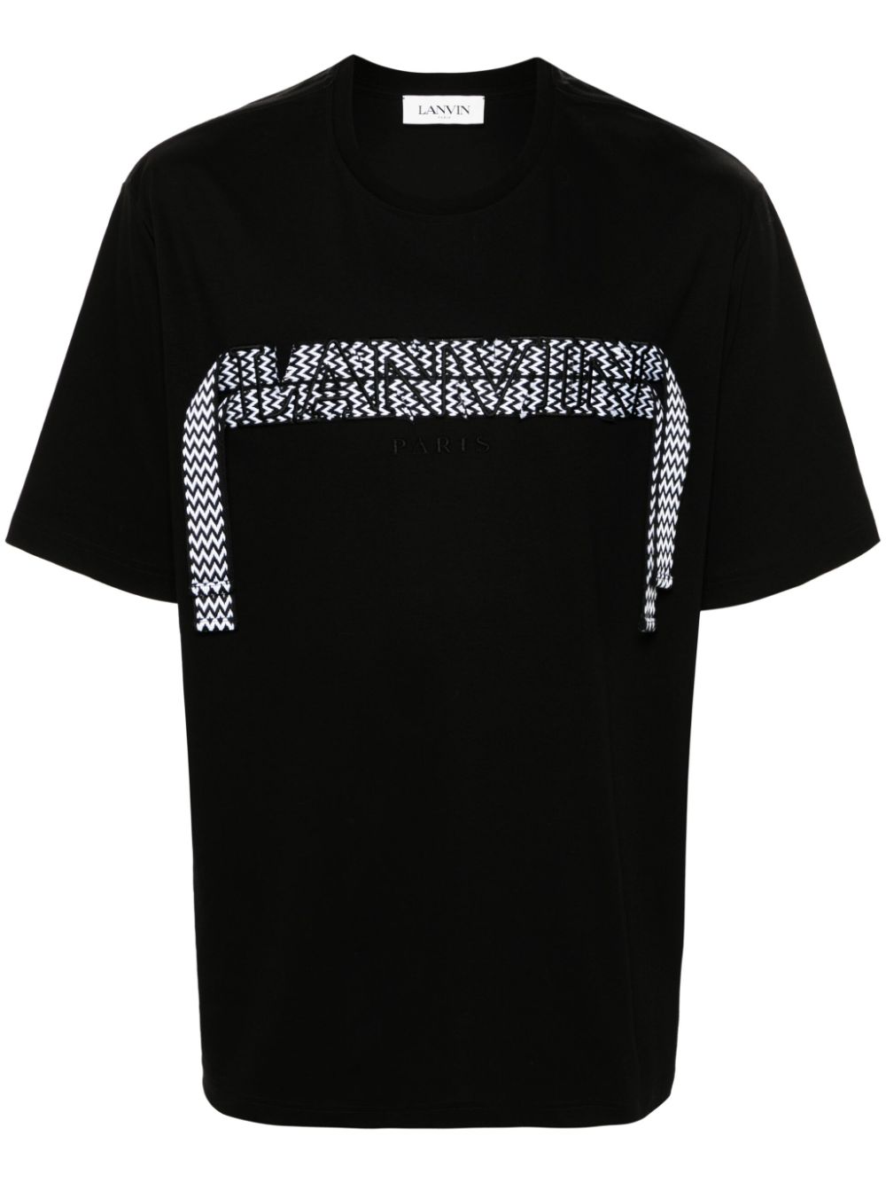 Men T-Shirts Maison-Kitsune Lanvin Curb Lace T-shirt Black