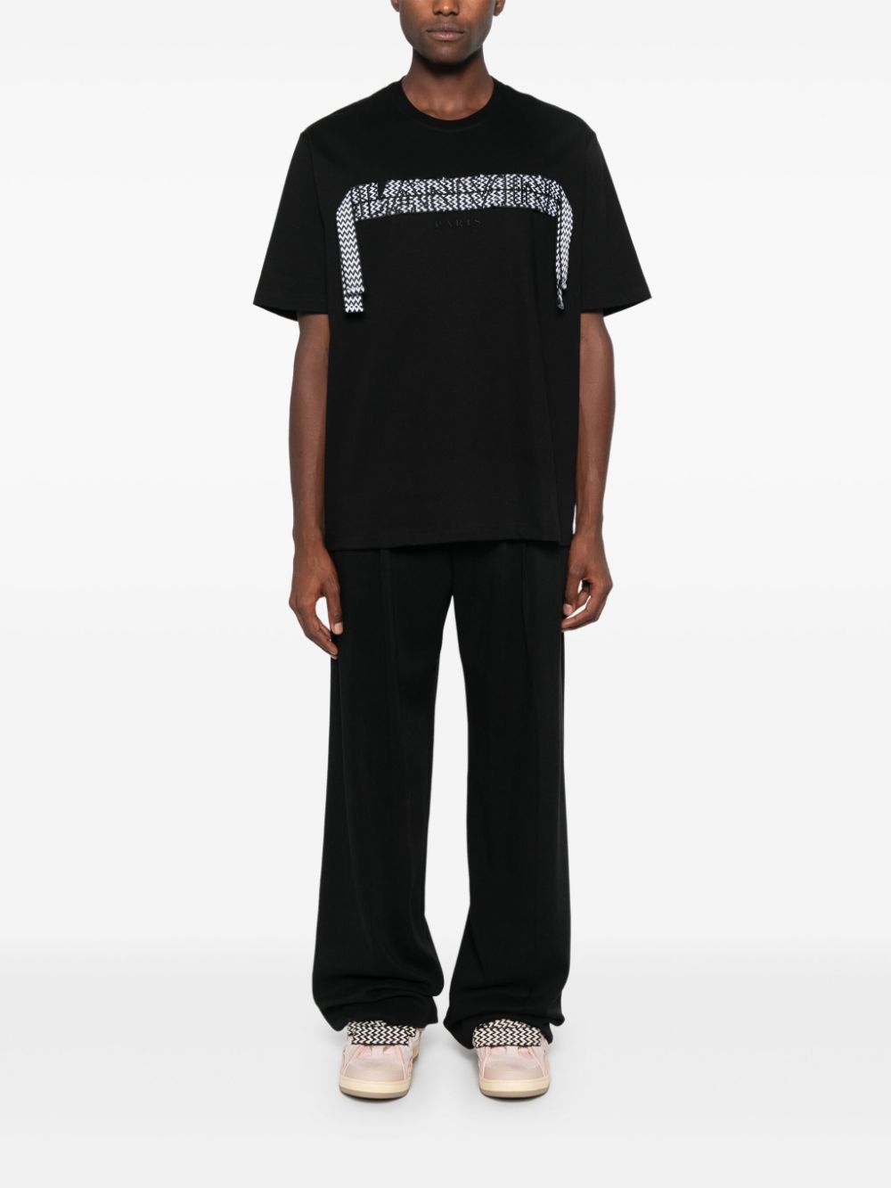Men T-Shirts Maison-Kitsune Lanvin Curb Lace T-shirt Black