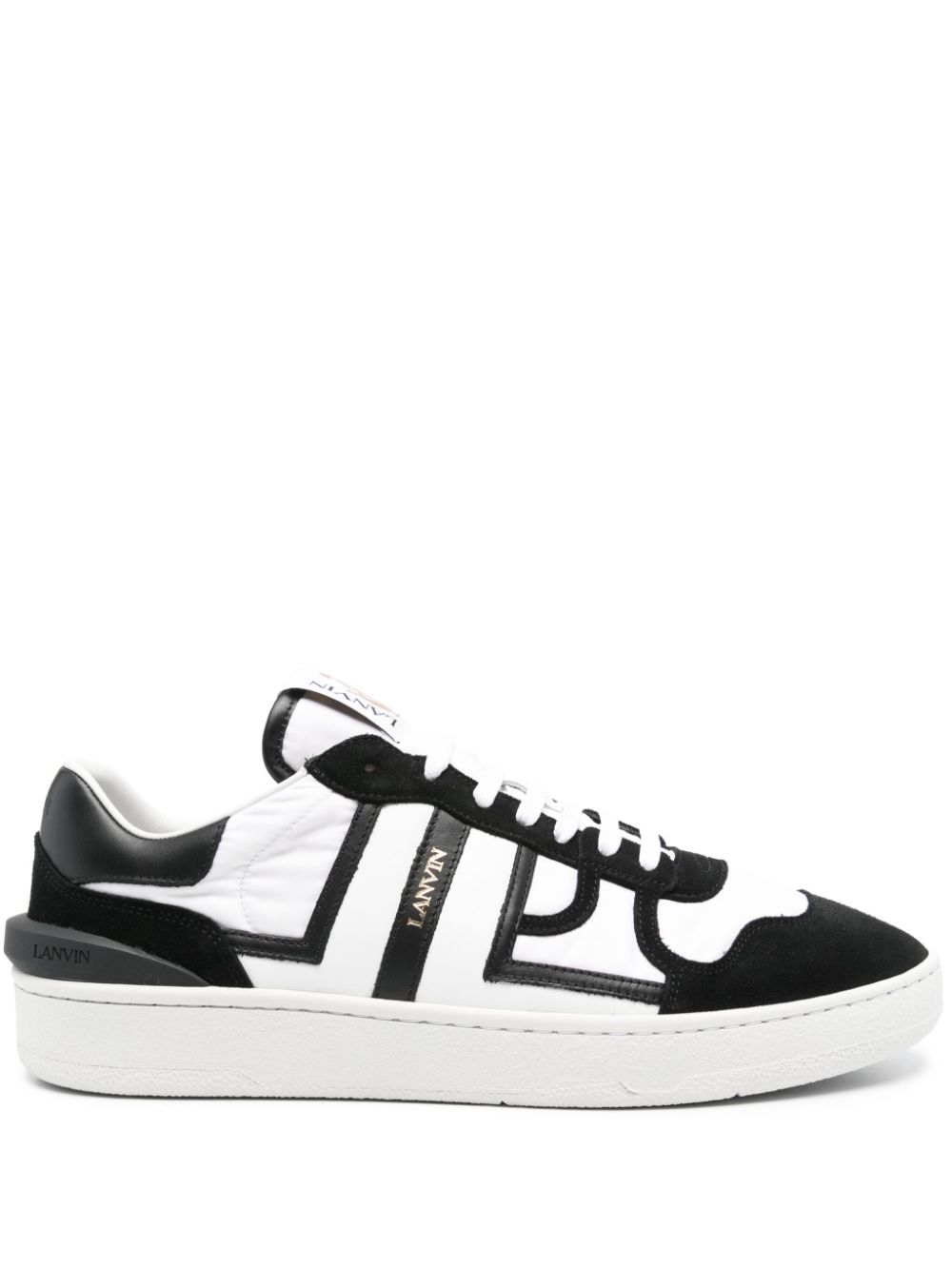 Men Low-Tops Maison-Kitsune Lanvin Panelled lace-up Sneakers Black