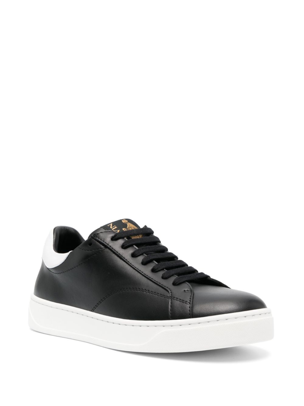 Lanvin DDB0 low-top Leather Sneakers Black Maison-Kitsune Men Low-Tops