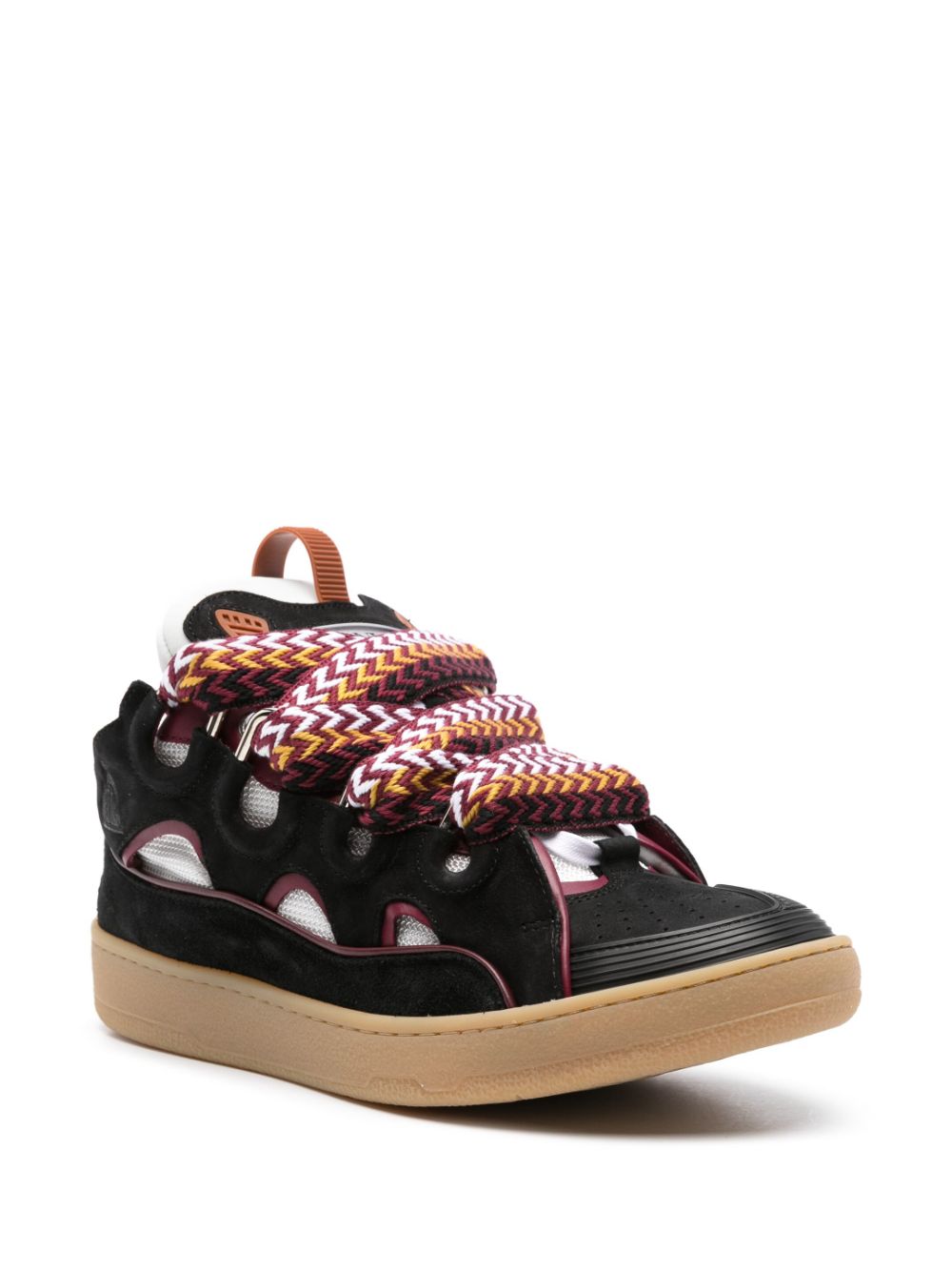 Lanvin Curb Suede Sneakers Black Men Low-Tops Maison-Kitsune