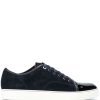 Maison-Kitsune Lanvin DBB1 patent-toe Sneakers Blue Men Low-Tops