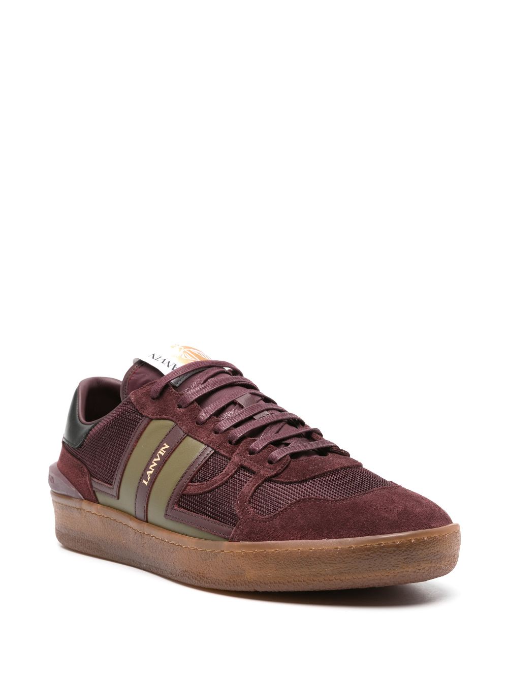 Maison-Kitsune Low-Tops Men Lanvin Clay Panelled Sneakers Red