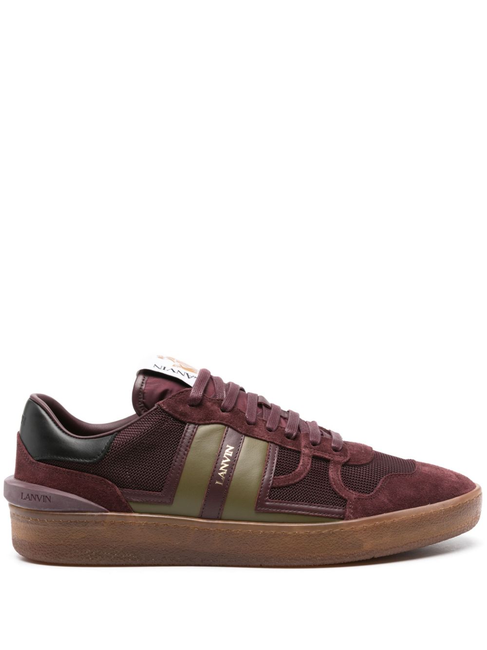 Maison-Kitsune Low-Tops Men Lanvin Clay Panelled Sneakers Red