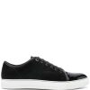 Men Low-Tops Maison-Kitsune Lanvin DBB1 Leather Sneakers Black