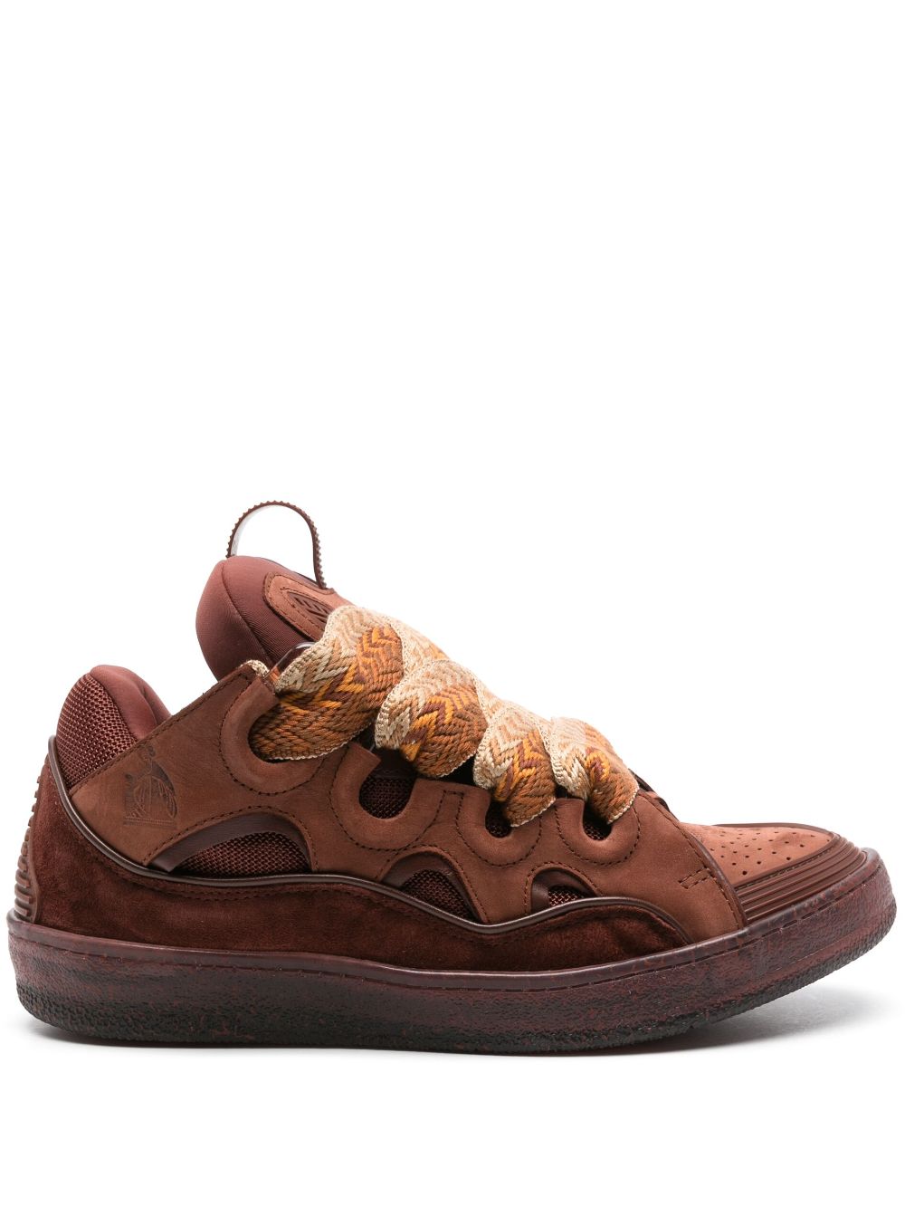 Lanvin Curb lace-up Sneakers Brown Maison-Kitsune Men Low-Tops