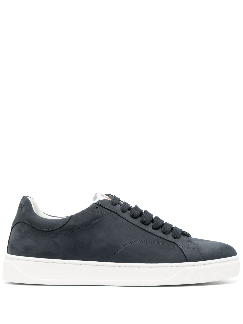 Men Low-Tops Maison-Kitsune Lanvin embroidered-logo low-top Leather Sneakers Blue