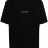 Lanvin logo-embroidered Cotton T-shirt Black Maison-Kitsune Men T-Shirts