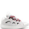 Maison-Kitsune Lanvin Curb Panelled Suede Sneakers Grey Men Low-Tops