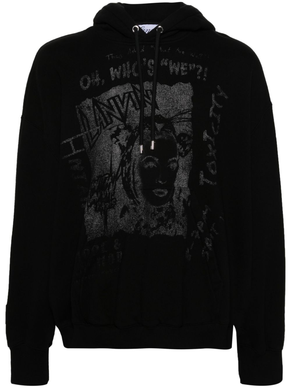 Maison-Kitsune Lanvin x Future graphic-print Cotton Hoodie Black Men Hoodies