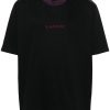 Lanvin logo-embroidered T-shirt Black Men T-Shirts Maison-Kitsune