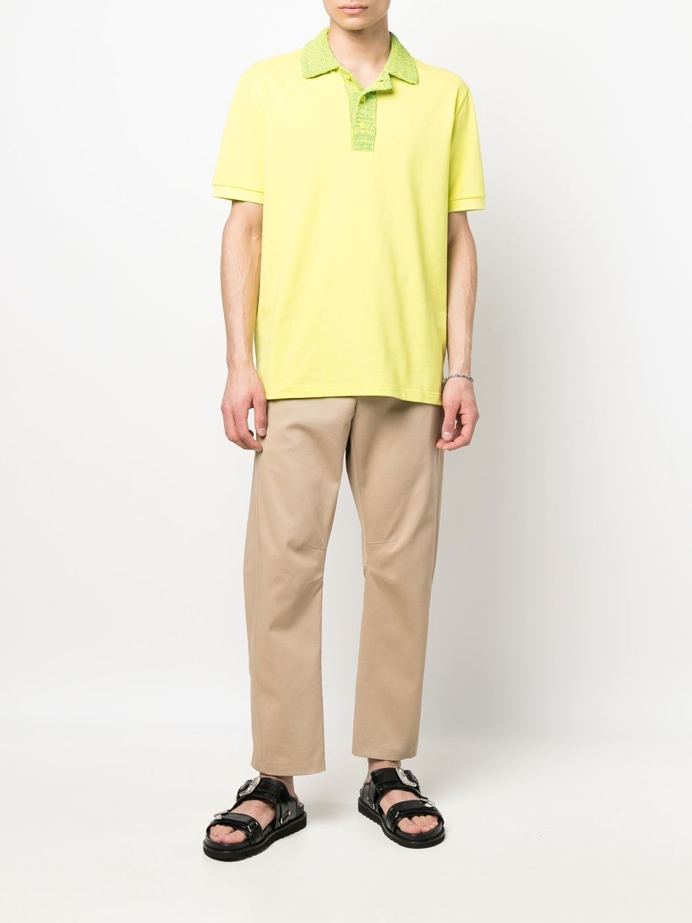 Lanvin Pleated straight-leg Trousers Neutrals Maison-Kitsune Men Regular-Fit & Straight Leg Pants