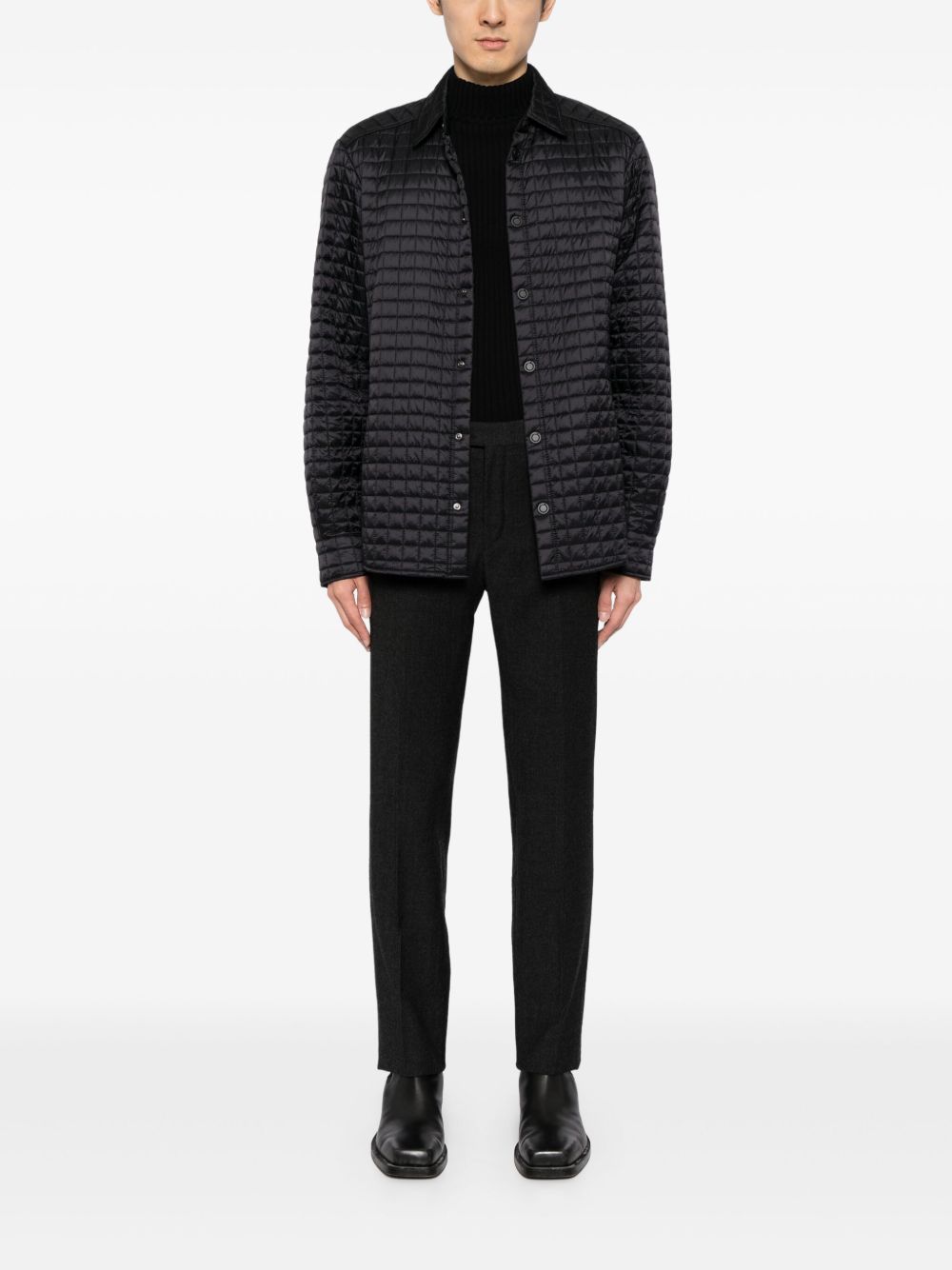 Maison-Kitsune Tailored Pants Men Lanvin pressed-crease Wool Tailored Trousers Grey