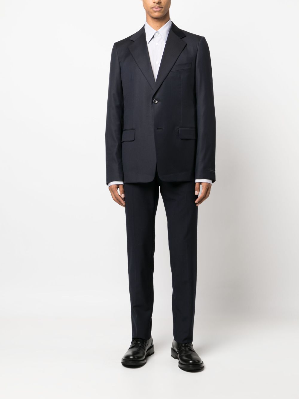 Lanvin grid-pattern Cotton Shirt Grey Maison-Kitsune Men Shirts