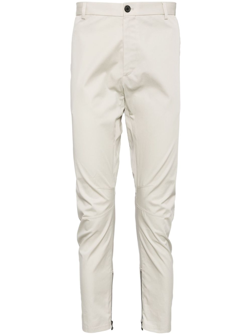 Lanvin Tapered Cotton Trousers Grey Maison-Kitsune Men Chinos
