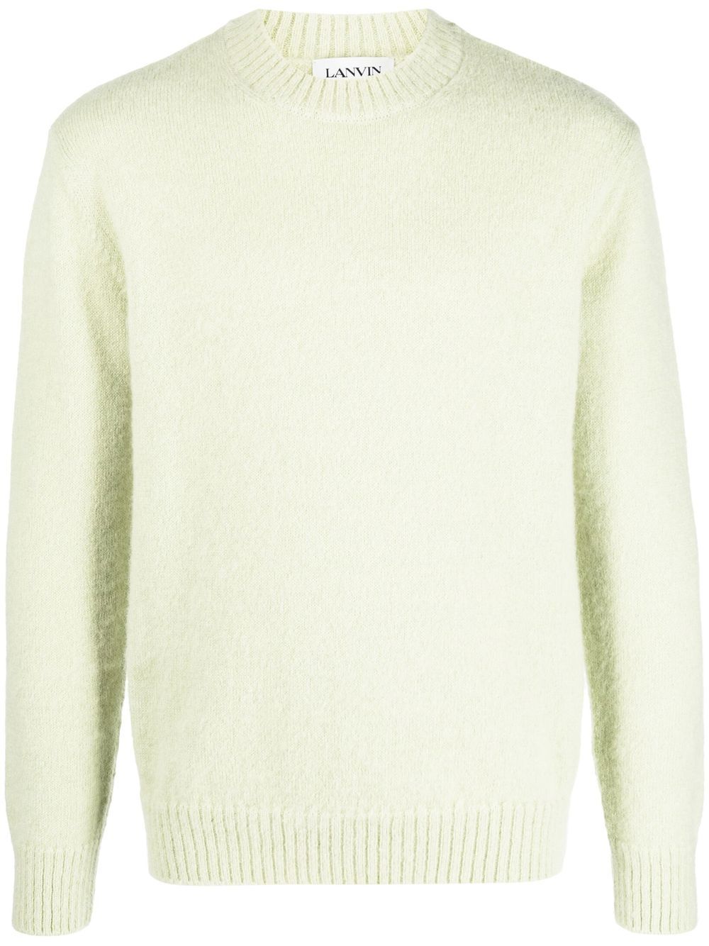 Men Knitted Sweaters Maison-Kitsune Lanvin long-sleeve Knitted Jumper Green