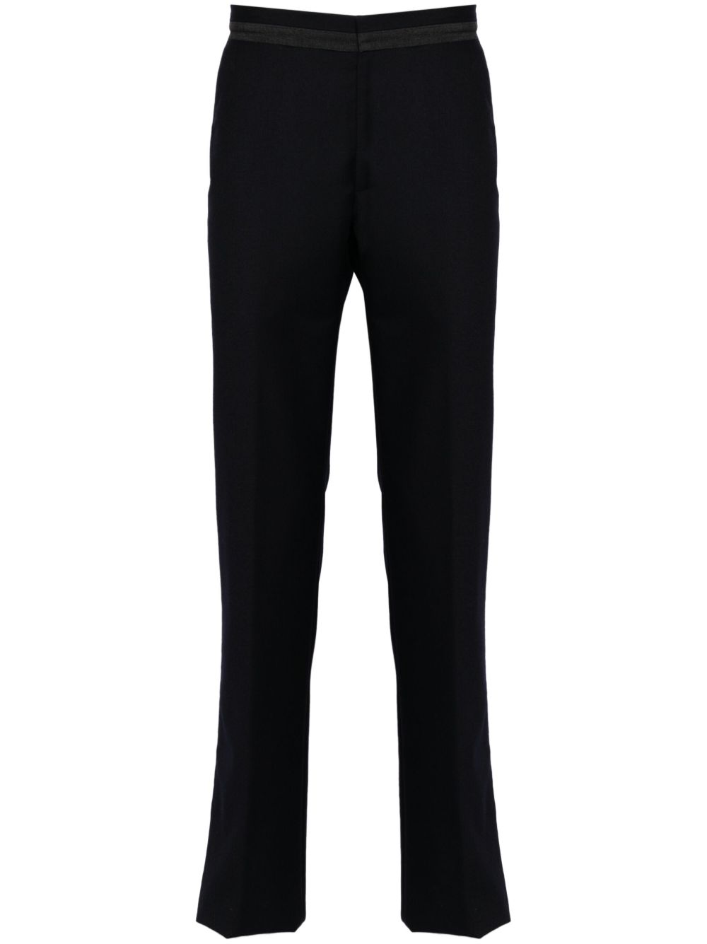 Maison-Kitsune Tailored Pants Men Lanvin Wool straight-leg Tailored Trousers Blue