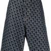 Lanvin geometric-print Bermuda Shorts Blue Men Bermuda Shorts Maison-Kitsune