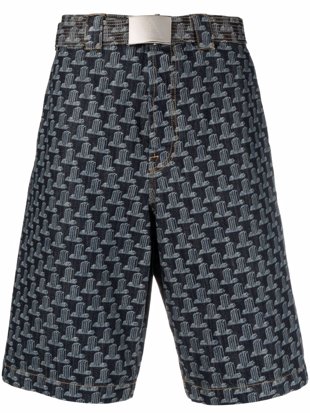 Lanvin geometric-print Bermuda Shorts Blue Men Bermuda Shorts Maison-Kitsune