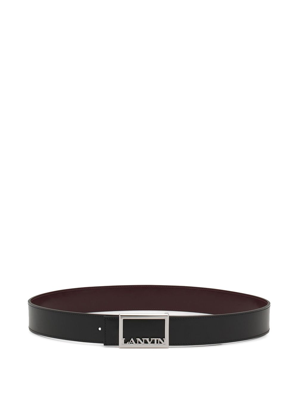 Men Belts Maison-Kitsune Lanvin logo-buckle Belt Black
