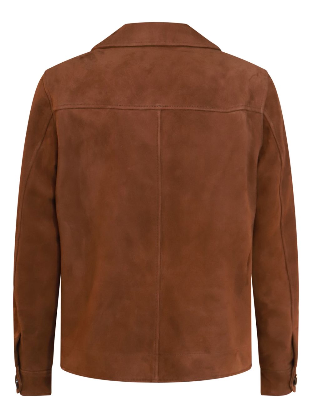 Maison-Kitsune Shirt Jackets Men Lardini Suede Shirt Jacket Brown