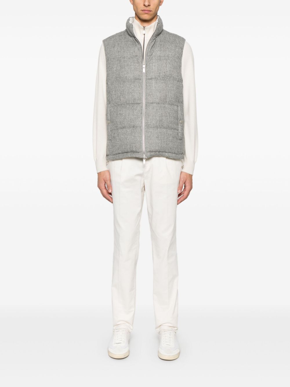 Maison-Kitsune Waistcoats & Gilets Men Lardini Reversible Gilet Grey